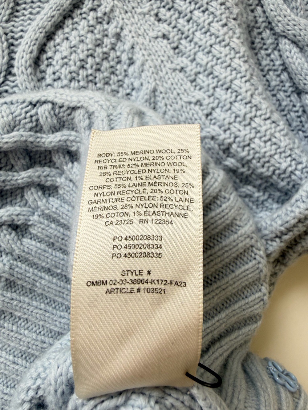SUNDAY BEST LIMA SWEATER IN BLUE DIAMOND SIZE XS - Picture 9 of 11